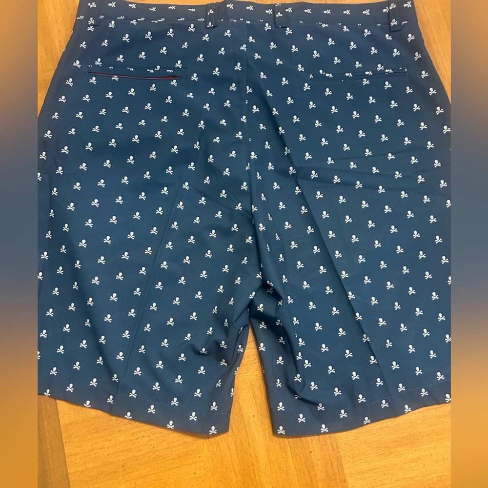 Peter Millar Navy Skull Pattern Board Shorts - image 1